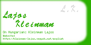 lajos kleinman business card